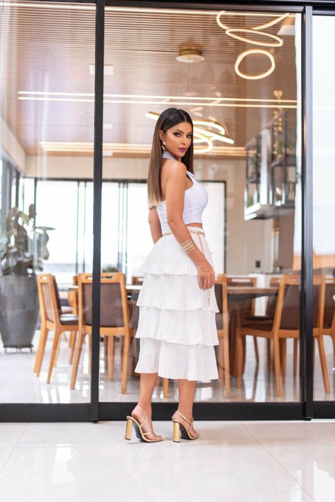 saia midi camila verde saia midi camila verde